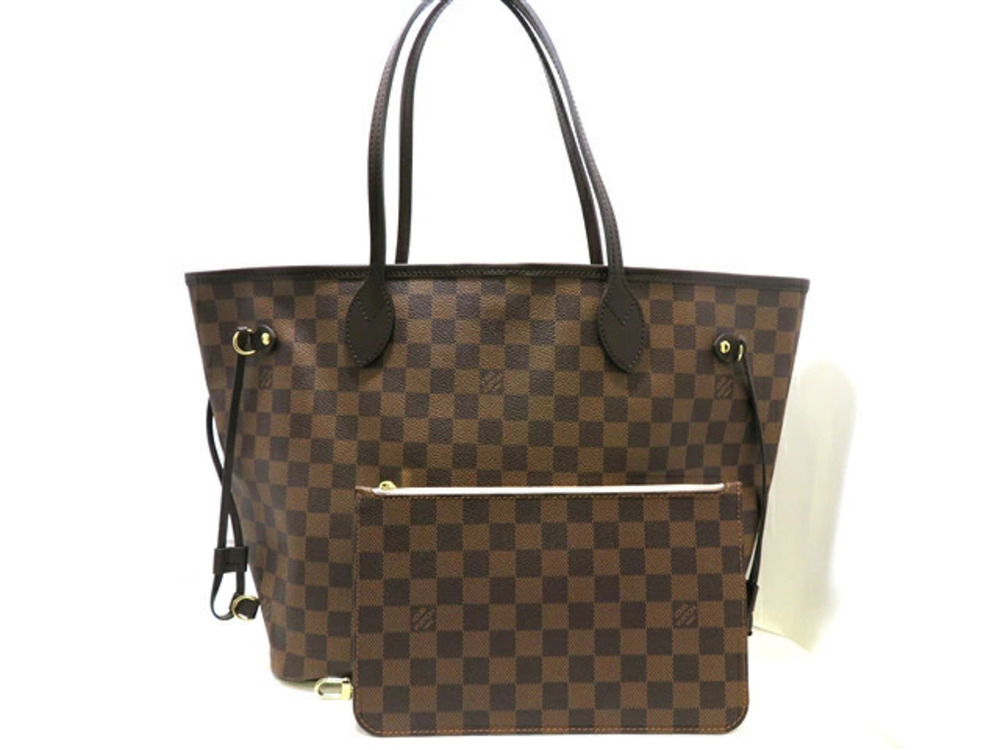 LOUIS VUITTON Neverfull Tote Bag Damier Rose Pink Ballerine AH